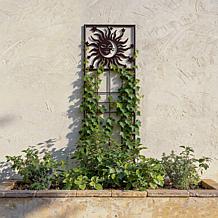 Glitzhome 48"H Metal Sun Garden Trellis with Stars Design