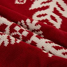 Glitzhome 48in D Knitted Snowflake Acrylic Christmas Tree Skirt