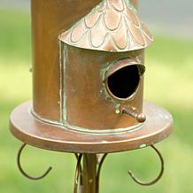 Glitzhome 53" Farmhouse-Style Metal Birdhouse with Stake