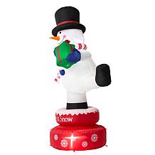 Glitzhome 6' Lighted Inflatable Rotating Snowman