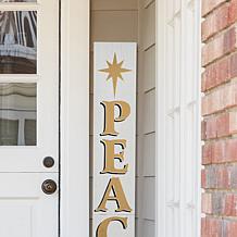 Glitzhome 60" H Wooden Nativity PEACE Porch Sign