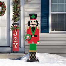 Glitzhome 60" Metal Nutcracker Porch Decor