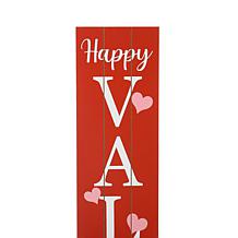 Glitzhome 60in H Happy Valentine's Day Porch Sign