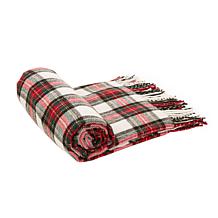Glitzhome 60in L Acrylic Plaid Woven Throw