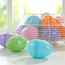Glitzhome 60PK 3in H Easter Plastic Fillable Eggs in 6 Assorted Colors