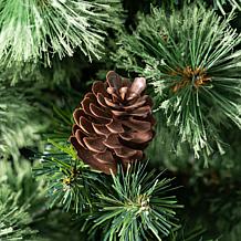 Glitzhome 7' Green Pine Porch Christmas Tree with 200 Lights
