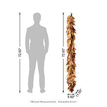 Glitzhome 72"L Fall Multi-Colored Sorghum Garland