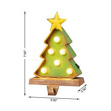 Glitzhome 7.5" Marquee LED Tree Stocking Holder