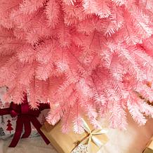 Glitzhome 7.5' Pink Pencil Tinsel Artificial Christmas Tree