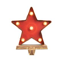 Glitzhome 7.5in. H Marquee LED Star Stocking Holder