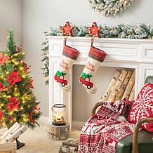 Glitzhome 7.5in. H Marquee LED Star Stocking Holder