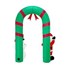Glitzhome 8' Inflatable Santa Snowman Gate Arch