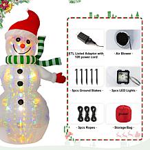 Glitzhome 8' Lighted Inflatable Icy Snowman
