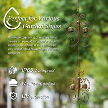 Glitzhome 8-Piece Faux Copper Butterfly Shaped Rain Chain