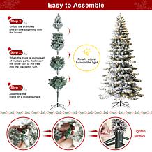 Glitzhome 9' Pre-Lit Artificial Spruce with 460 Lights