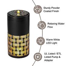 Glitzhome Cutout Pattern Outdoor Fountain with Pump and LED Light