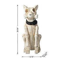 Glitzhome Lighted Halloween MGO 25.50" Skull Porch Decor with Timer