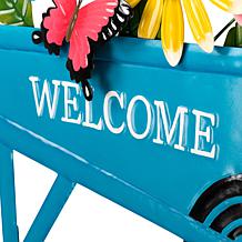 Glitzhome Metal Spring Garden Cart Yardstake or Wall Decor