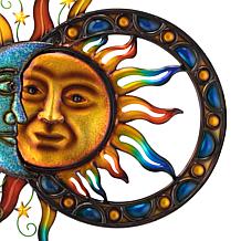 Glitzhome Metal Sun and Moon Wall Décor