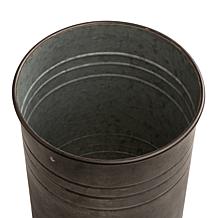 Glitzhome Modern Metal Storage Accent Table/Stool w/ Wood Lid 2-Pack