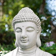 Glitzhome Oversized MGO Meditating Buddha Statue 29.5" H