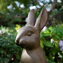 Glitzhome Oversized Standing Rabbit Garden Statue 28"H