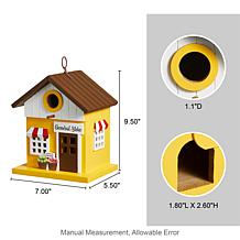 Glitzhome Solid Wood General Store Outdoor Garden Birdhouse