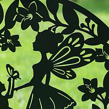 Glitzhome Waterglobe Silhouette Pick 30" H x 20" L Black Metal