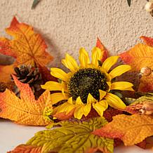 Glizthome 6' Fall Maple Leaf and Sunflower Garland