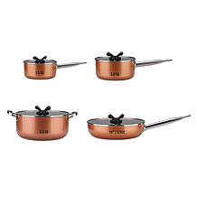 Gourmet Edge Stackable Diamond Infused Non-stick 8Pc Cookware Set