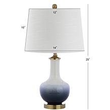 Gradient 25" Ceramic and Brass LED Table Lamp by JONATHAN Y