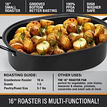Granitestone 16" Oval Ultra Nonstick Roasting Pan with Lid