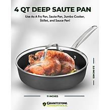 Granitestone Armor Max 4-Qt. Hard Anodized Saute Pan