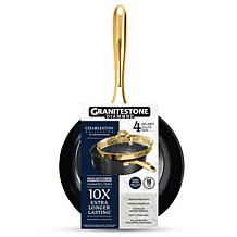 Granitestone Charleston Hammered Black 4-Quart Deep Sauté Pan w/ Lid