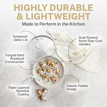 Granitestone Desert Beige 14'' Nonstick Fry Pan with Lid
