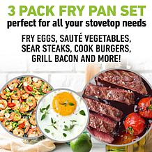 GraniteStone Diamond Fry Pan Set - 3 Piece