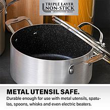 Granitestone Silver 5 Qt. Stock Pot with Lid