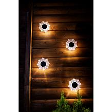 GreanBase Solar Fibre Effect Flower Garden Stakes - Set of 4