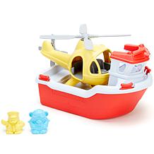 Green Toys Rescue Boat & Helicopter Set