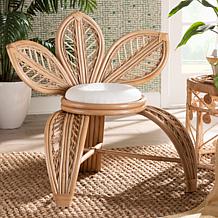 Gresham Bohemian Natural Rattan Accent Chair 35.4"W x 26"D x 32.7"H
