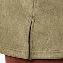 Grey by Jhoan Sebastian Grey Faux Suede Top