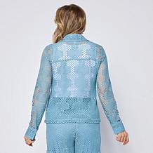 Grey by Jhoan Sebastian Grey Long-Sleeve Crochet Jacket