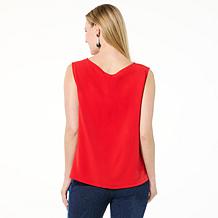 GREY by Jhoan Sebastian Grey Stretch Crepe Twill Sleeveless Top