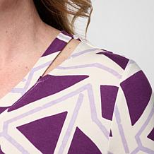 GREY by Jhoan Sebastian Grey V-Neck Top with Cutout Detail