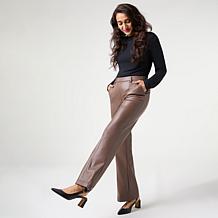 Grey by JSG Faux Leather Flare Pant