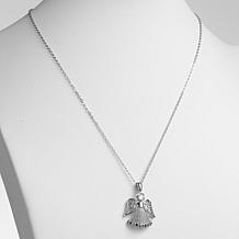 Guardian Angel Filigree Birthstone Pendant with Necklace