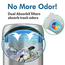 Halo 13-Gallon Round Open Top Trash Can with Dual AbsorbX Odor Filters