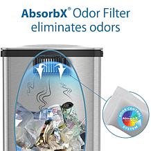 Halo 13 Gallon Step Pedal Trash Can with AbsorbX Odor Filter