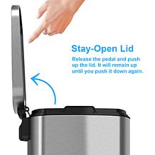 Halo 13.2 Gallon Step Pedal Trash Can with AbsorbX Odor Filter
