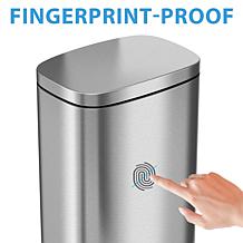Halo 8 Gallon Step Pedal Trash Can with AbsorbX Odor Filter
